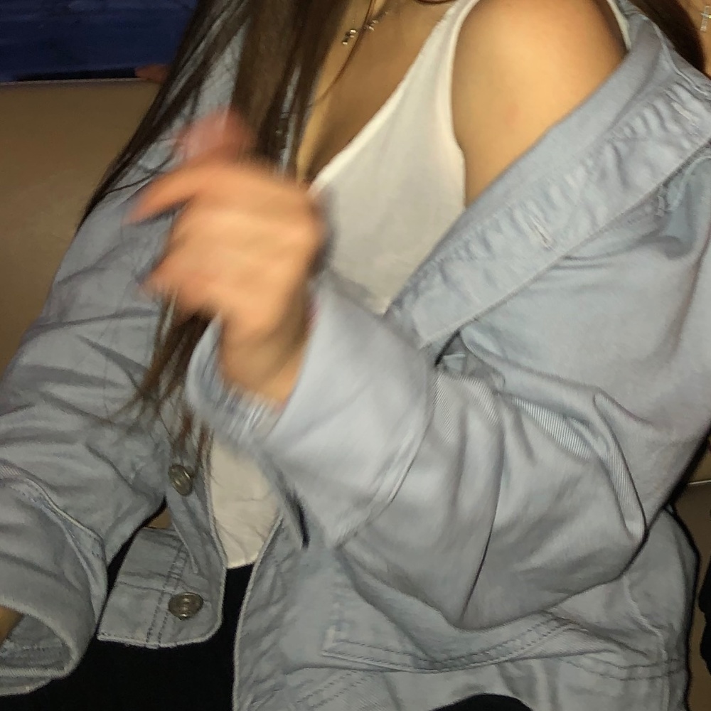 blue dyed jean jacket